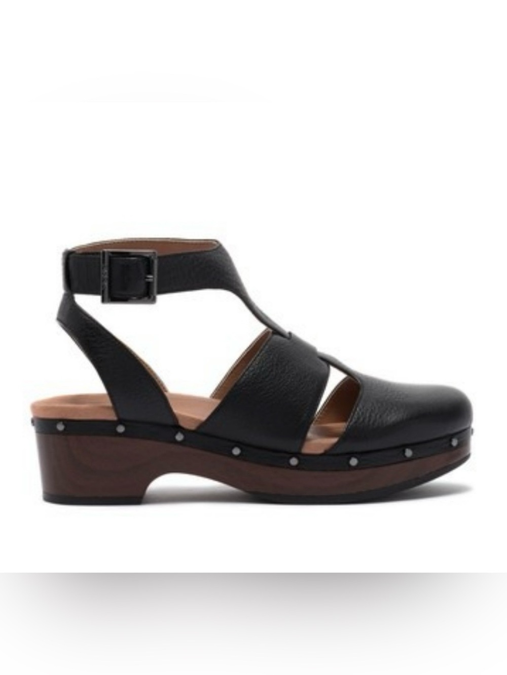 NEW Vionic clog sandals ankle strap leather ALL DAY COMFY!